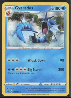 Gyarados Holo Rare SWSH02: Rebel Clash 040/192 LP Pokemon Card - Image 1
