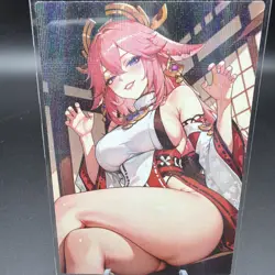 Yae Miko Genshin Impact Anime Waifu Card Doujin ACG Goddess - Image 1