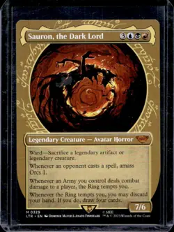 2023 Magic: MTG Lord of Rings Tales Middle-Earth Sauron, Dark Foil #0329 - Image 1