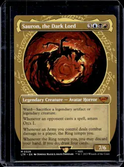 2023 Magic: MTG Lord of Rings Tales Middle-Earth Sauron, Dark Foil #0329 - Image 1