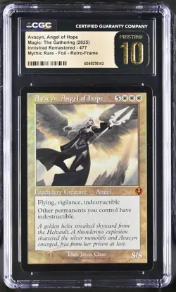 AVACYN, ANGEL OF HOPE Innistrad Remastered Retro Foil CGC Pristine 10 MTG - Image 1