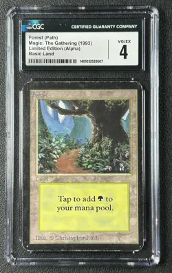 FOREST (PATH) CGC 4 1993 MAGIC: THE GATHERING MTG UNLIMITED LIMITED EDITION 007 - Image 1