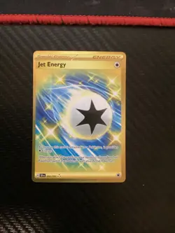 2024 Pokemon TCG Surging Sparks SV Jet Energy 252/191 Gold Secret Hyper Rare NM - Image 1