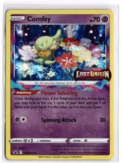 Pokemon TCG Comfey (Prerelease Stamp) SWSH242 Sword & Shield Black Star Promo - Image 1
