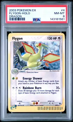 2003 POKEMON EX DRAGON #4 FLYGON-HOLO PSA 8 - Image 1