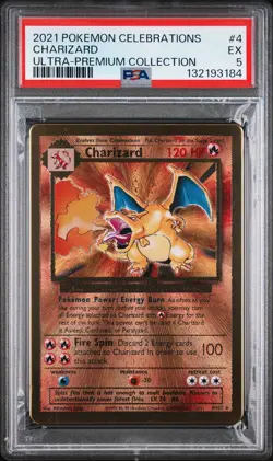 2021 POKEMON CELEBRATIONS ULTRA-PREM COLL #4 CHARIZARD PSA 5 - Image 1