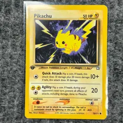 Vintage Pokemon Neo Genesis Pikachu 1st Edition 70/111 Non-Holo LP/MP - Image 1