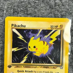 Vintage Pokemon Neo Genesis Pikachu 1st Edition 70/111 Non-Holo LP/MP - Image 3