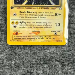 Vintage Pokemon Neo Genesis Pikachu 1st Edition 70/111 Non-Holo LP/MP - Image 4