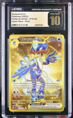 2023 Pokemon Palled Evolved Hyper Rare #273 Quaquaval ex Pristine CGC 10 - Image 1