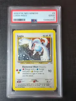 Pokemon Neo Genesis Lugia HOLO 9/111 PSA 2 GOOD - Image 1
