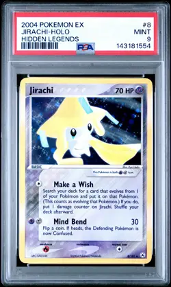 2004 POKEMON EX HIDDEN LEGENDS #8 JIRACHI-HOLO PSA 9 - Image 1