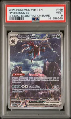 2025 POKEMON WHT EN-WHITE FLARE SPECIAL ILLUSTRATION RARE HYDREIGON EX PSA 9 - Image 1