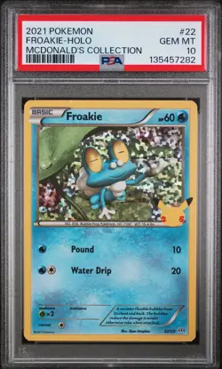 2021 POKEMON MCDONALD'S COLL #22 FROAKIE-HOLO PSA 10 - Image 1