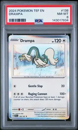 2024 POKEMON TEF EN-TEMPORAL FORCES #138 DRAMPA PSA 8 - Image 1