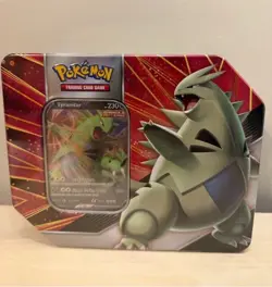 Pokemon Tyranitar V Strikers Tin Factory sealed 5 packs 820650809552 - Image 1