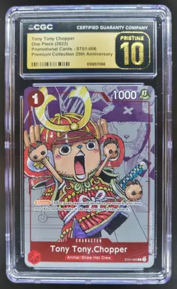 2022 ONE PIECE CCG TONY TONY CHOPPER 25TH ST01-006 CGC 10 PRISTINE A PT - Image 1