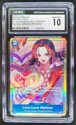 2024 ONE PIECE CCG LOVE-LOVE MELLOW ALT ART ST03-017 CGC 10 B PT - Image 1