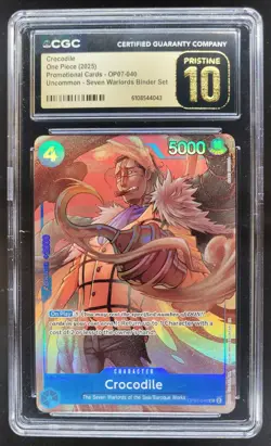 2025 ONE PIECE CCG CROCODILE PROMO OP07-040 CGC 10 PRISTINE D PT - Image 1