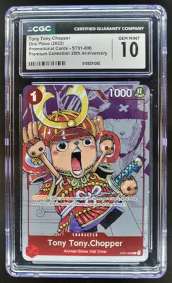2022 ONE PIECE CCG TONY TONY CHOPPER 25TH ST01-006 CGC 10 A PT - Image 1