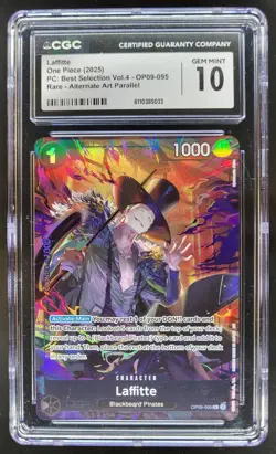 2025 ONE PIECE CCG LAFFITTE RARE ALT ART OP09-095 CGC 10 B PT - Image 1