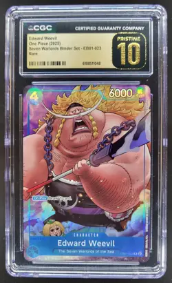 2025 ONE PIECE CCG EDWARD WEEVIL RARE EB01-023 CGC 10 PRISTINE D PT - Image 1