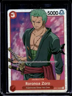 2022 One Piece Romance Dawn Roronoa Zoro Super Rare #OP01-025 - Image 1