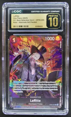 2025 ONE PIECE CCG LAFFITTE RARE ALT ART OP09-095 CGC 10 PRISTINE B PT - Image 1