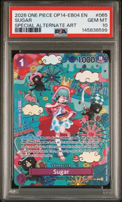 2026 ONE PIECE OP14-EB04-THE AZURE SEA'S SEVEN #065 SUGAR PSA 10 - Image 1