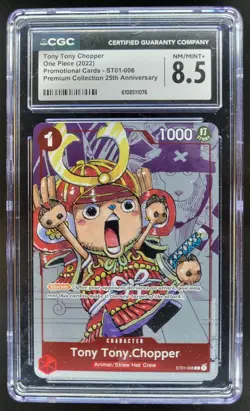 2022 ONE PIECE CCG TONY TONY CHOPPER 25TH ST01-006 CGC 8.5 A PT - Image 1