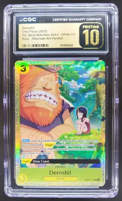 2025 ONE PIECE CCG DERESHI! RARE ALT ART OP09-117 CGC 10 PRISTINE D PT - Image 1