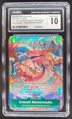 2025 ONE PIECE CCG KOUZUKI MOMONOSUKE ALT ART OP10-028 CGC 10 C PT - Image 1