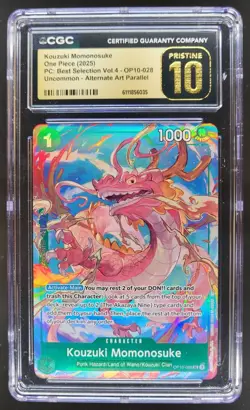 2025 ONE PIECE CCG KOUZUKI MOMONOSUKE ALT ART OP10-028 CGC 10 PRISTINE C PT - Image 1