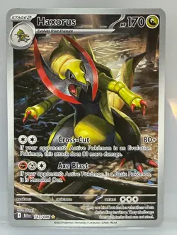 Pokemon TCG Haxorus 147/086 Black Bolt Illustration Rare Holo Card - Image 1