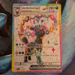Pokemon TCG Umbreon ex SVP176 Full Art Promo EX Scarlet & Violet Holo Card - Image 1