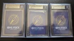 3x One Piece BGS Holo Card Slabs 10 10 9.5 Lot Bulk Graded Shirahoshi Hancock - Image 2