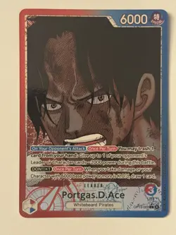 One Piece TCG Portgas.D.Ace OP13-002 Alt Art Leader Card English - Image 1