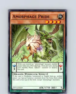 Yu-Gi-Oh TCG Amorphage Pride SHVI-EN029 1st Edition Regular Common Card NM - Image 1