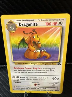 Dragonite Base Set 19/62 Rare WOTC Pokemon Card MP – Non-Holo - Image 1