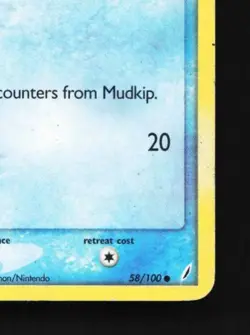 Mudkip 58/100 HP EX Crystal Guardians English Pokemon Card TCG - Image 3