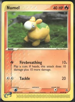 Numel 69/97 EX Dragon Pokemon English Card (MP) - Image 1