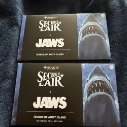 MTG SEALED Secret Lair x JAWS Terror of Amity Island (Non-foil + Rainbow Foil) - Image 1