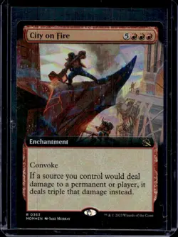 2023 Magic: MTG March of Machine City on Fire Foil #363 - Image 1