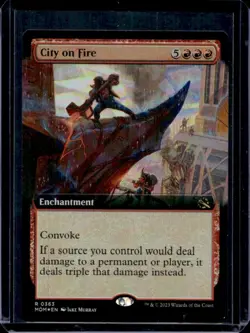 2023 Magic: MTG March of Machine City on Fire Foil #363 - Image 1