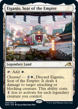 Eiganjo, Seat of the Empire - Foil Magic mtg Moderate Play, English Neon Dynasty - Image 1