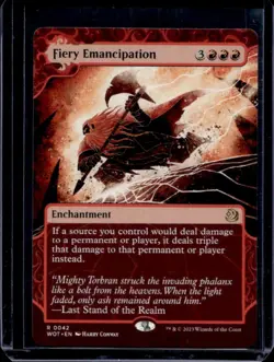 2023 Magic: MTG Wilds Of Eldraine Fiery Emancipation Enchanting Tales Foil #42 - Image 1