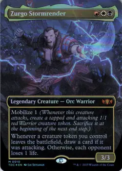 MTG Zurgo Stormrender (Borderless) (10) | NM Foil | Tarkir: Dragonstorm {TDC} - Image 2