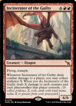 MTG Incinerator of the Guilty - Foil, Murders at Karlov Manor, Lightly Played, E - Image 1