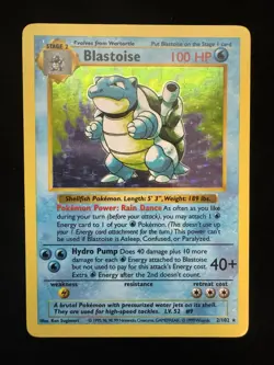 1999 Pokemon Base set Shadowless Blastoise HOLO - 2/102 - MP 🔥🔥 - Image 1