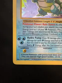 1999 Pokemon Base set Shadowless Blastoise HOLO - 2/102 - MP 🔥🔥 - Image 2